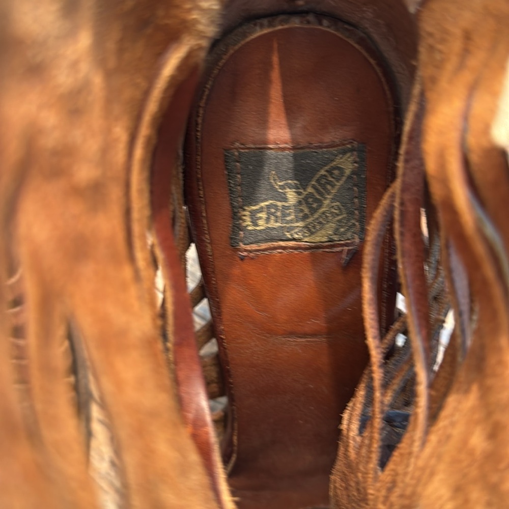 Free Bird Bela Braided Brown Women's Open-Toe Boots size 8 - Picture 3 of 9